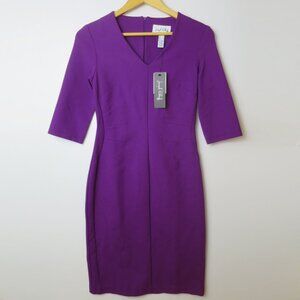 Joseph Ribkoff Ponte Sheath Dress in Wild Orchid Size 4